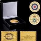 Luxembourg Royal Air Force Military Commemorative Gold Challenge Round Coin