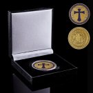 Gold Mason Knights Templar Masonic Purple Holy Cross Crusader Metal Commemorative