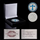 Masonic Crusader Knights Templar Blue Token Silver-Plated Metal Coin Souvenir Coin