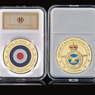 Euro Luxembourg Royal Air Force Retired Gold Plated Challenge Coin