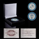 Euro Blue Knights Crusaders Cross Holy Sword Templar Commemorative Replica Coin