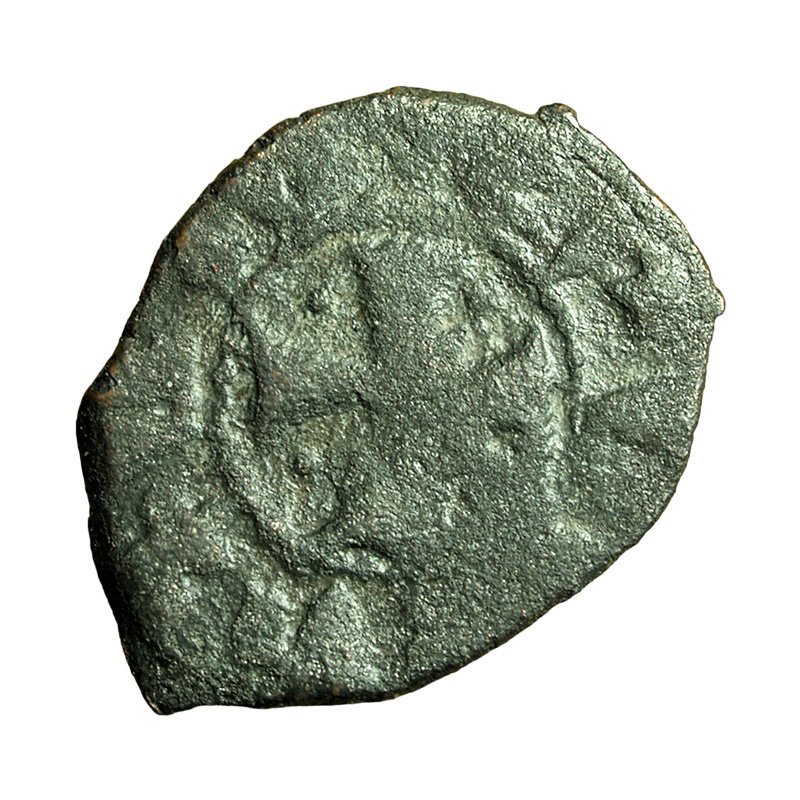 Cilician Armenia Medieval Coin Levon III or IV 19mm King / Cross 04383