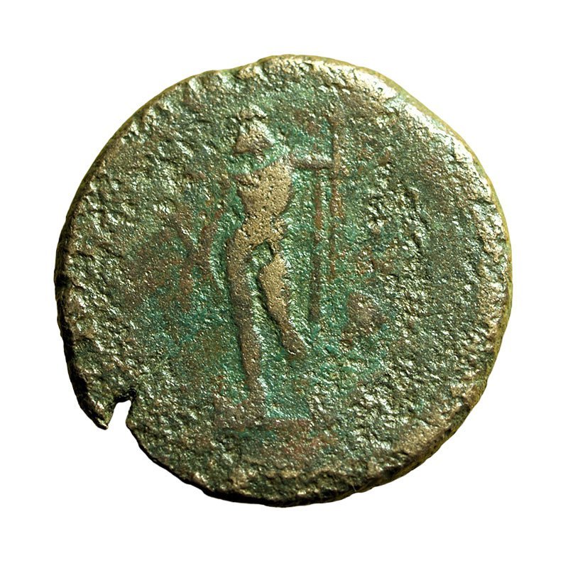 Ancient Greek Coin Mamertini Messana Sicily AE26mm Apollo / Warrior 04