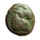 Ancient Greek Coin Carthage Zeugitania AE15mm Tanit / Horse Head 04009