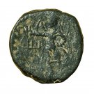 Kushan Coin Huvishka Tetradrachm India AE23mm Huvishka Elephant / Mao