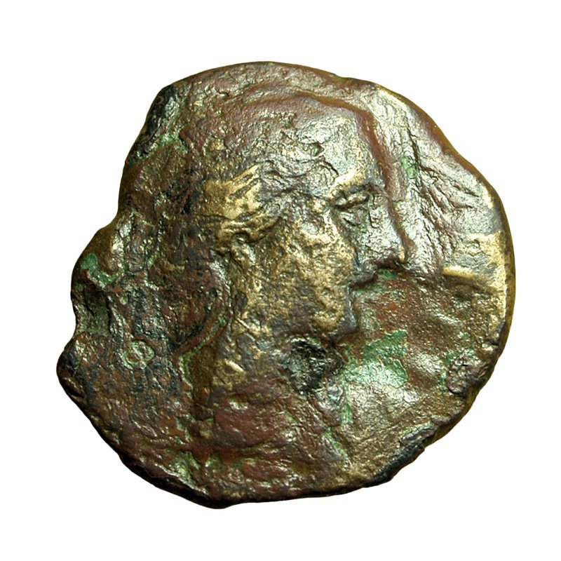 Ancient Greek Coin Agathokles Syracuse Sicily AE21mm Artemis / Thunder