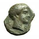 Ancient Greek Coin Kebren Troas Hemiobol Silver AE7mm Apollo / Ram