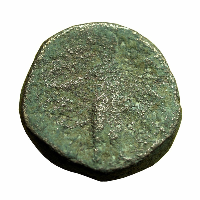 Ancient Greek Coin Akragas Sicily AE17mm Kore / Asklepios Very Rare 01