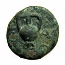 Ancient Greek Coin Sestos Thrace AE12mm Ithyphallic Herm / Amphora 001