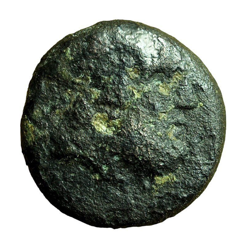 Ancient Greek Coin Tralleis Lydia AE14mm Zeus / Bull 00708