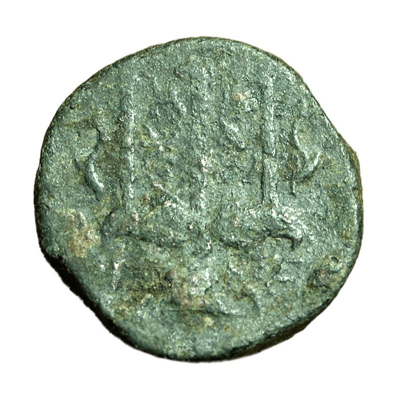 Ancient Greek Coin Hieron II Syracuse Sicily AE18mm Poseidon / Trident