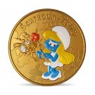 France Coin Medal 2021 Smurfette The Smurfs Colored Nordic Gold Cartoo