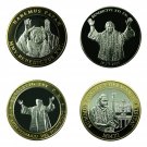 Vatican Medals Lot of 4 Pope Benedict XVI 33-35mm Gold Plated 01601