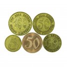 Token Bielefeld Bethel Shops Lot of 5 Germany 5 10 50 100 Pfennig 0375