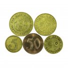 Token Bielefeld Bethel Shops Lot of 5 Germany 5 10 50 100 Pfennig 0375