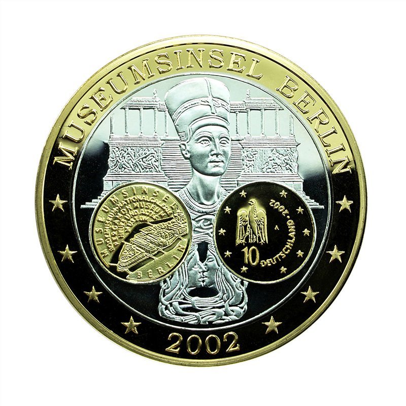 Germany 10 Euro Coin 2002 Silver Museum Island Berlin Nefertiti 36mm 0