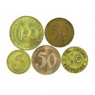 Token Bielefeld Bethel Shops Lot of 5 Germany 5 10 50 100 Pfennig 0376