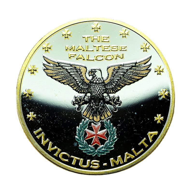 Malta Medal The Maltese Falcon Bird 34mm Gold Plated 04165