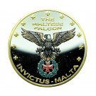 Malta Medal The Maltese Falcon Bird 34mm Gold Plated 04165
