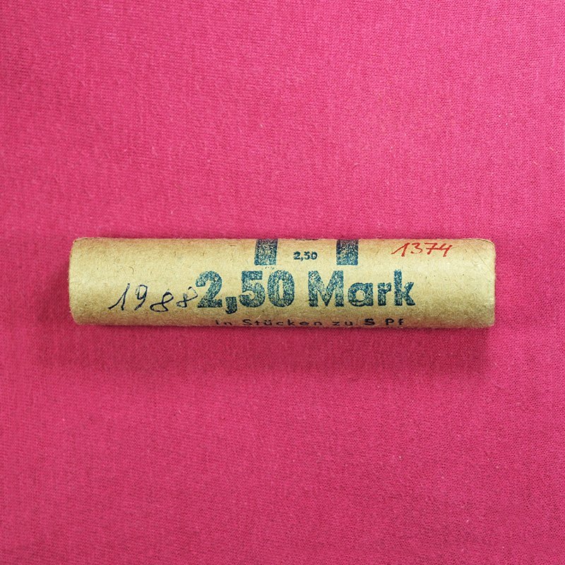 Coins Roll DDR East Germany 50 x 5 Pfennig Roll 1988 KM# 9.2 BU 03140