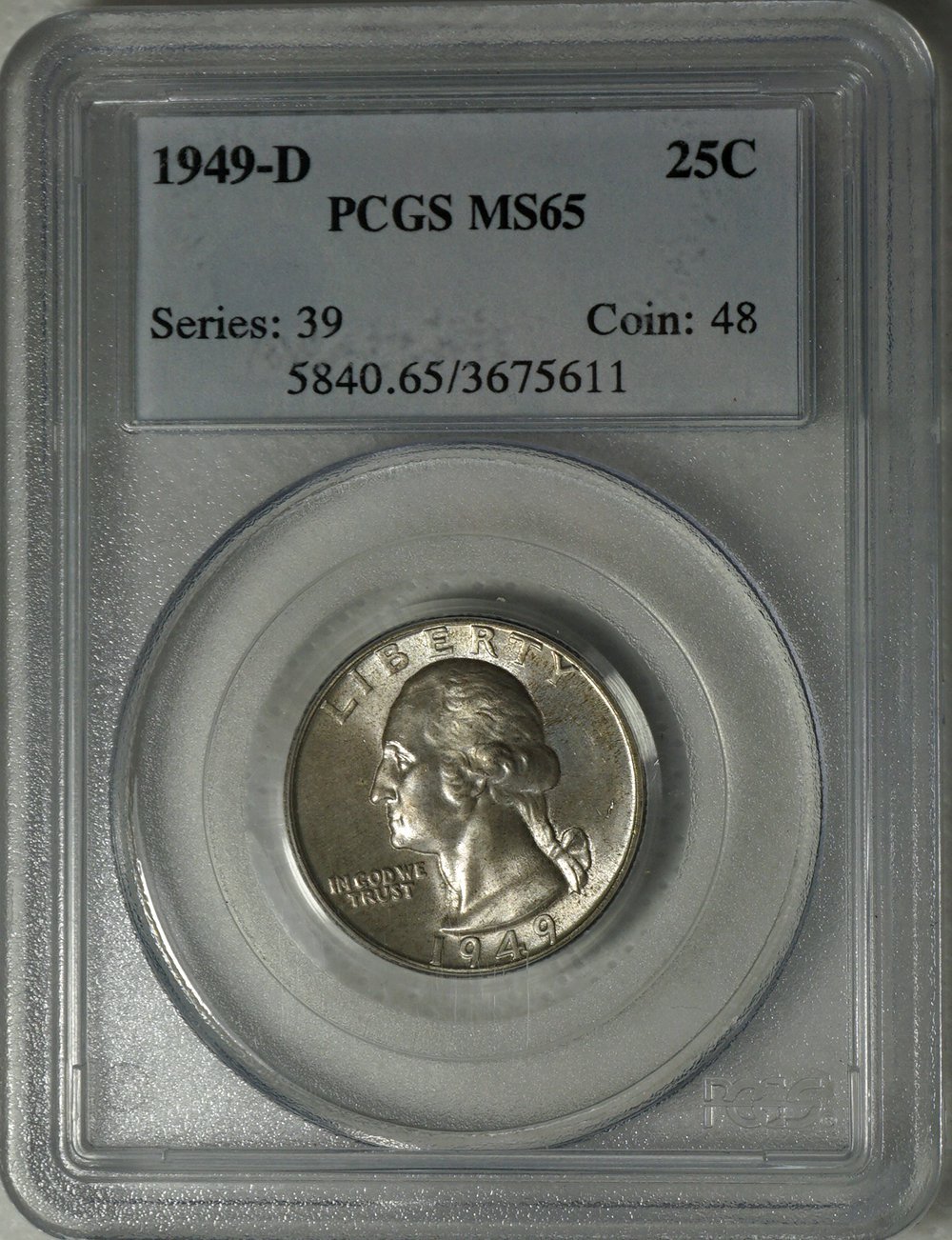 1949 D Washington Quarter