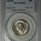 1949 D Washington Quarter