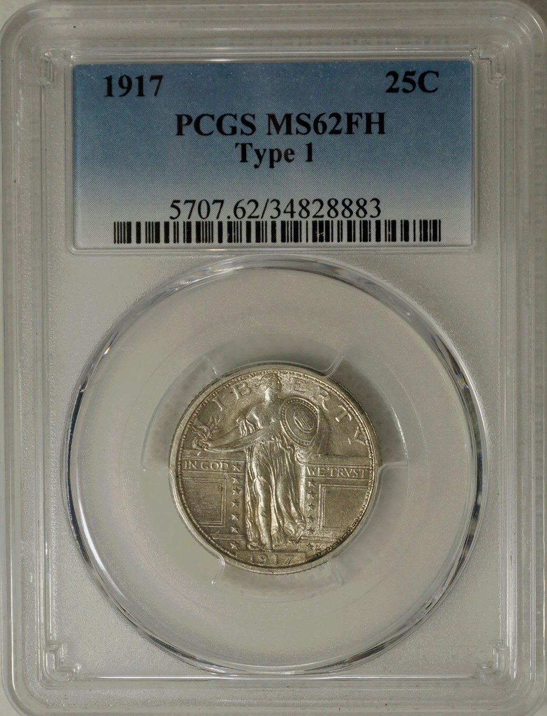1917 T1 Standing Liberty Quarter