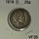 1916 D Barber Quarter
