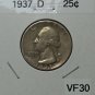 1937 D Washington Quarter