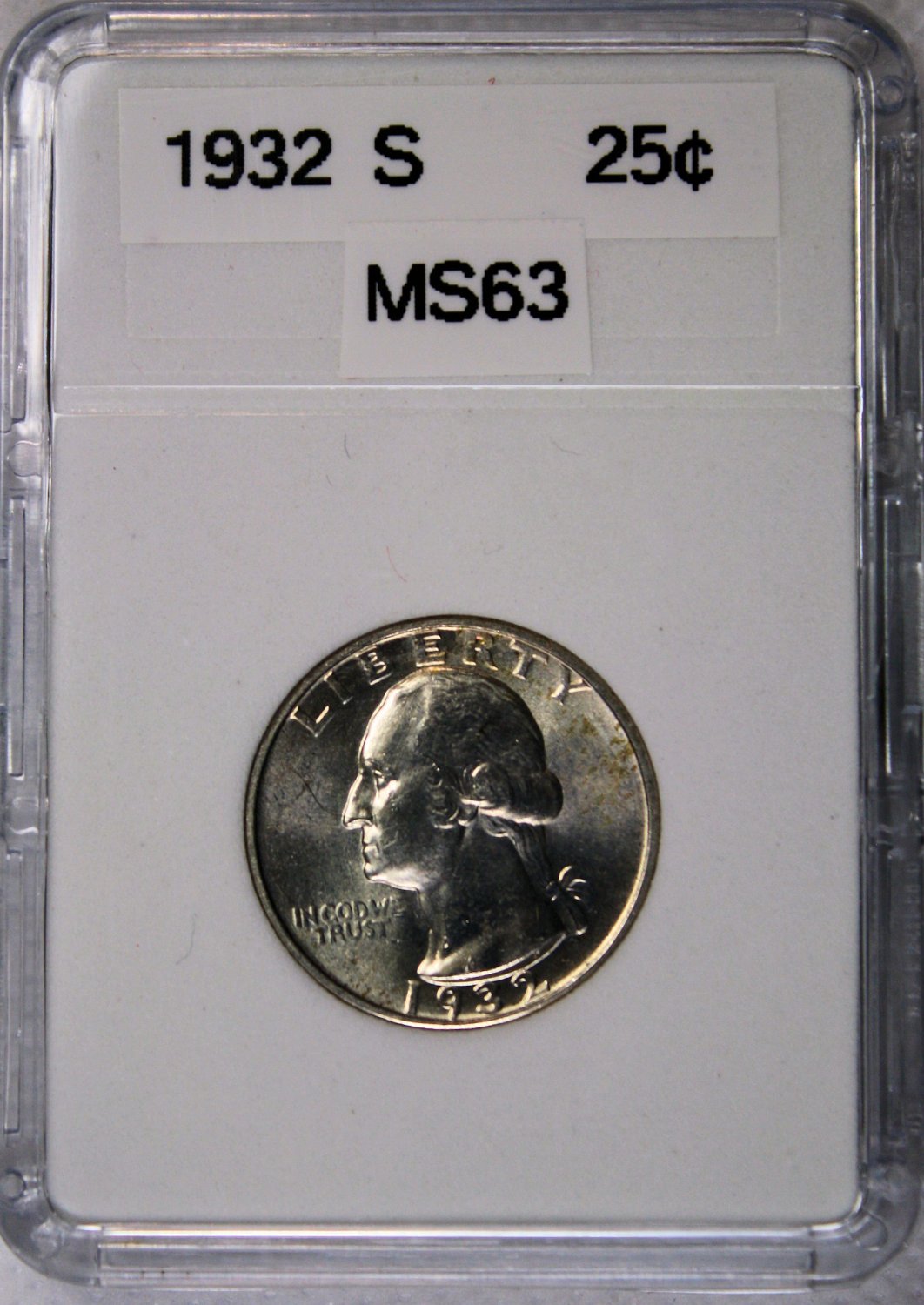 1932 S Washington Quarter -- Key Date-High Grade--