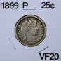 1899 Barber Quarter Dollar