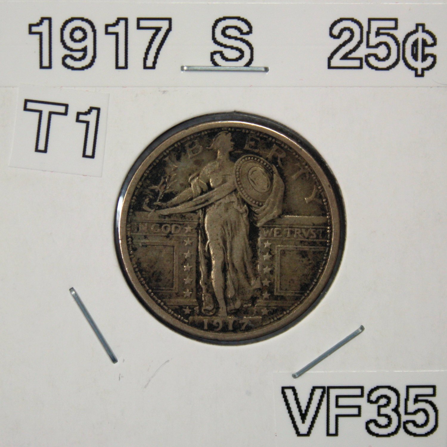 1917 S T1 Standing Liberty Quarter