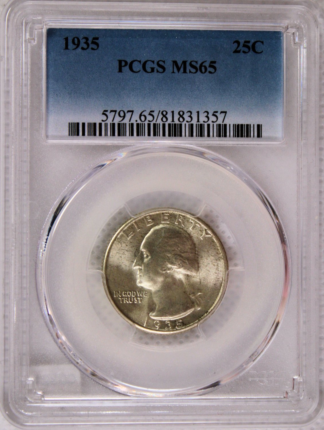 1935 P Washington Quarter - Certified by PCGS