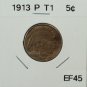 1913 P T1 Buffalo Nickel