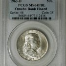 1963 D Franklin Half Dollar --- Omaha Bank Hoard ---