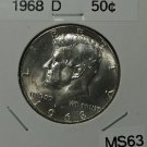1968 D Kennedy Half Dollar