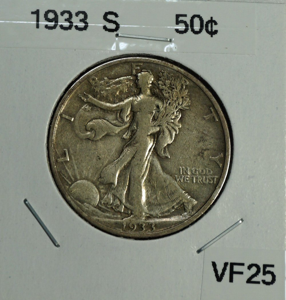 1933 S Walking Liberty Half Dollar