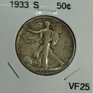 1933 S Walking Liberty Half Dollar
