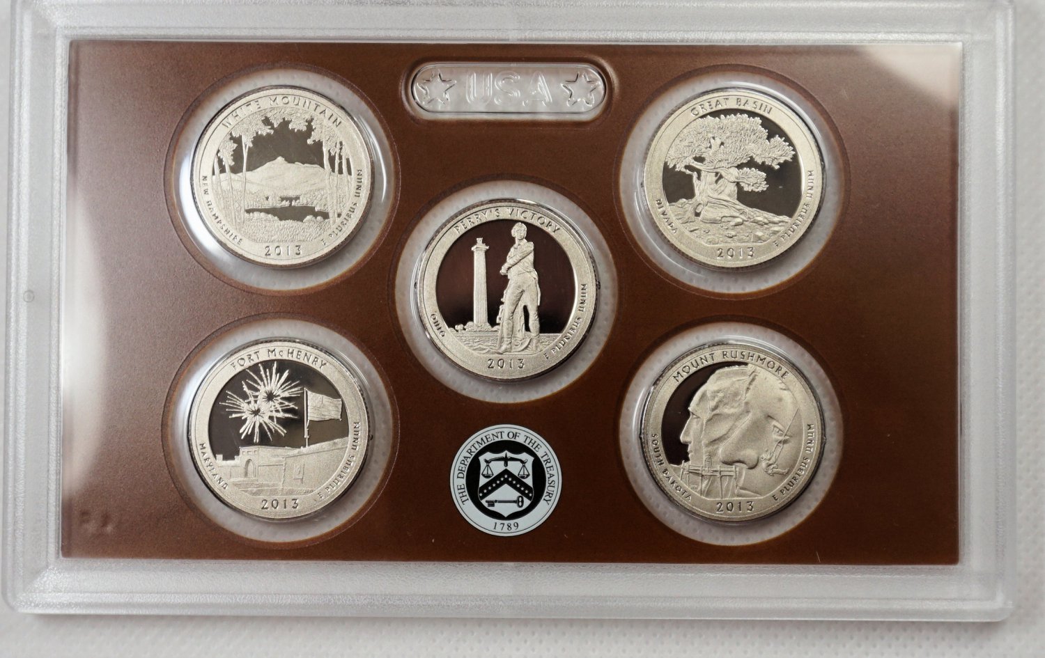 2013 S America the Beautiful Quarters Set - Clad Proof