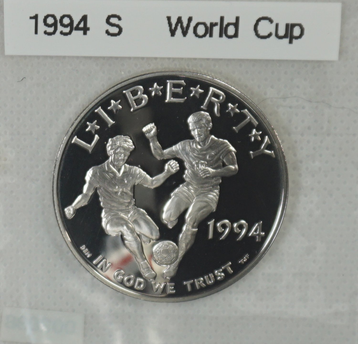 1994 S World Cup $1 Commemorative Proof - Silver