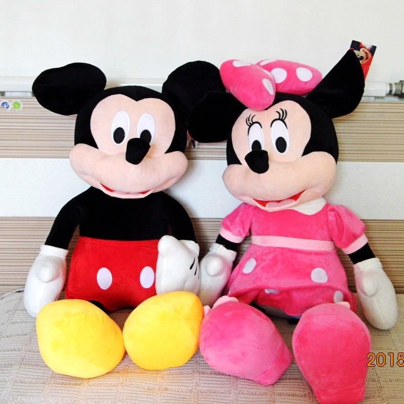 disney store mickey mouse rainbow medium soft toy