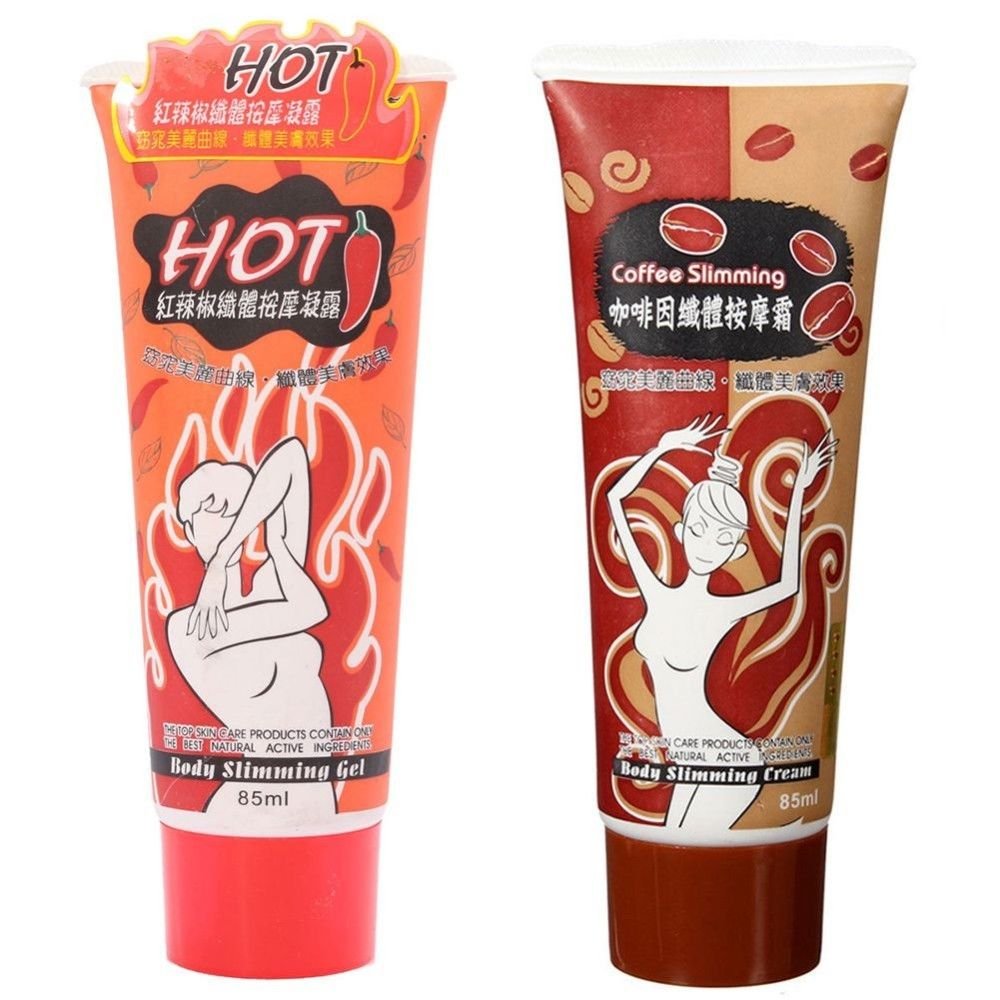 2 pack Anti-Cellulite Fat Burning Chili Gel & Caffein Cream Weight Loss Slimming