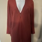 Victorias Secret Lingerie Shirt Dress Tunic Red Sheer Long Sleeve Small