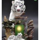White Tigers Aroma Burner Wax Tart Scented Oil Candle Warmer Electric Polyresin