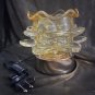 Multi-Color Gold Lotus Flower Touch Oil Warmer With Led Lights