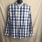 Express Button Down Shirt Mens L Trim Fit  Soft Wash Long Sleeve Cotton