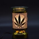 Electric Marijuana GOLD Metal Touch Aroma Lamp/Oil Warmer/Wax Burner/Nite Lamp