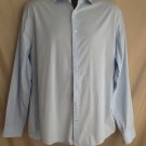 Express light blue long sleeve men's fitted button down shirt L