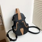 Black Violin Shaped Cross Body Bag
