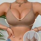 Women's Deep V Wireless Bras Non Underwire Push Up Seamless Padded Comfort Bra